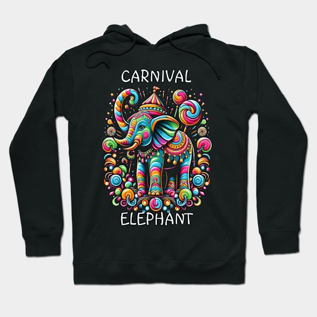 Vibrant Elephant With Stylish Hat Hoodie by coollooks